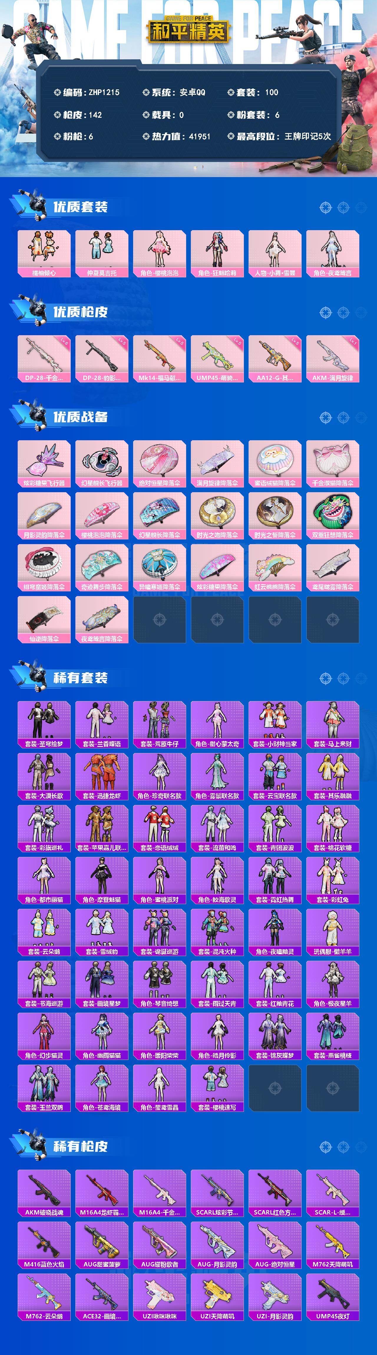 HPLX4259983和平精英账号详情图2