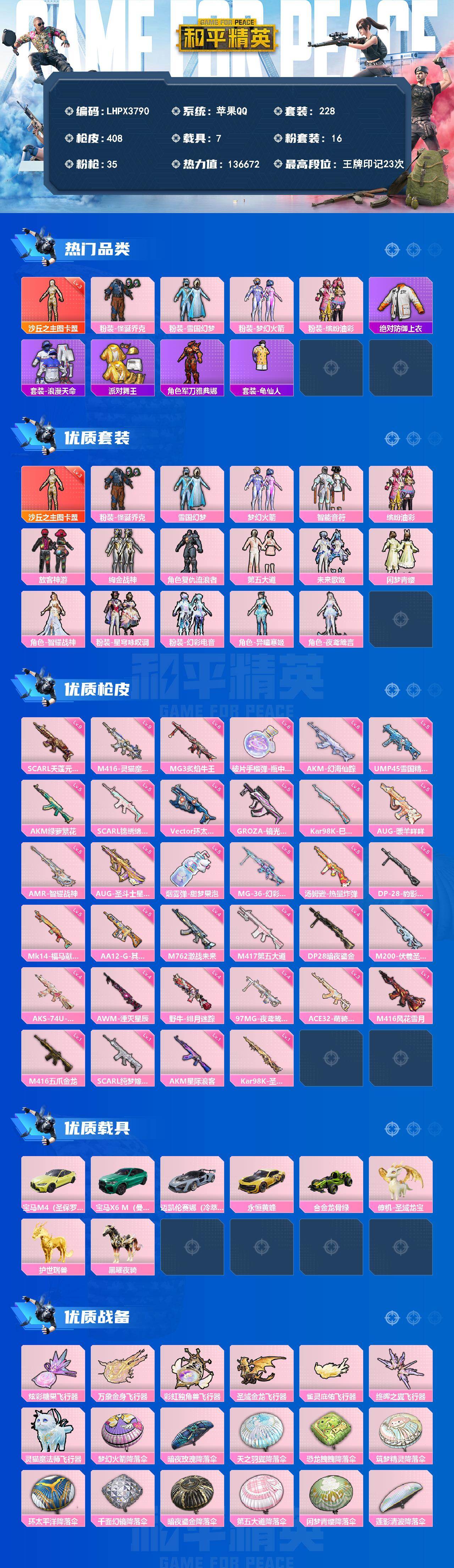 HPLE4260177和平精英账号详情图2 HPLE4260177和平精英账号详情图2