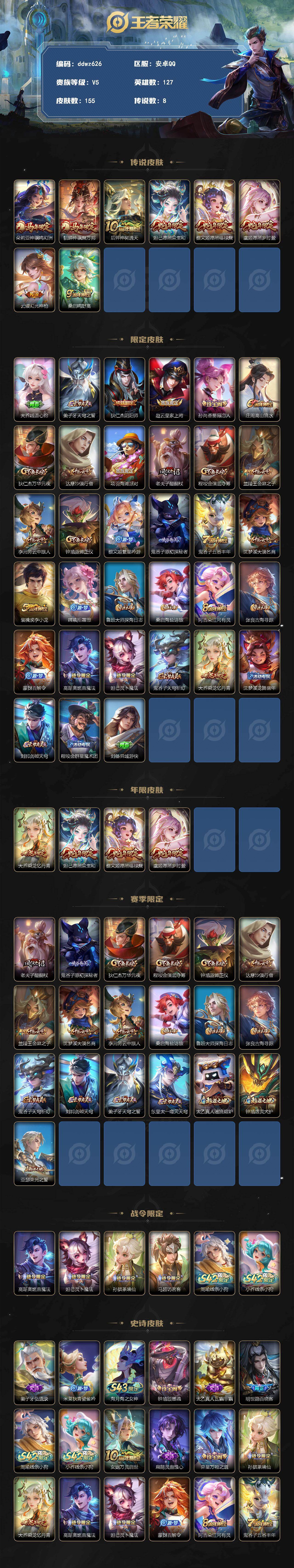 WZYYT4453354王者荣耀账号详情图2