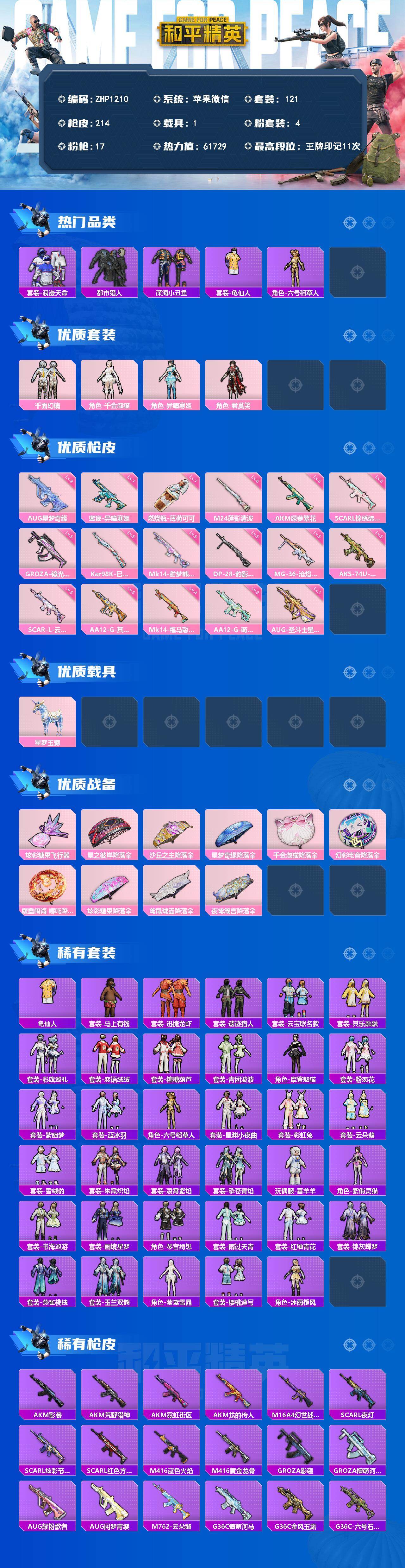 HPLE4262674和平精英账号详情图2