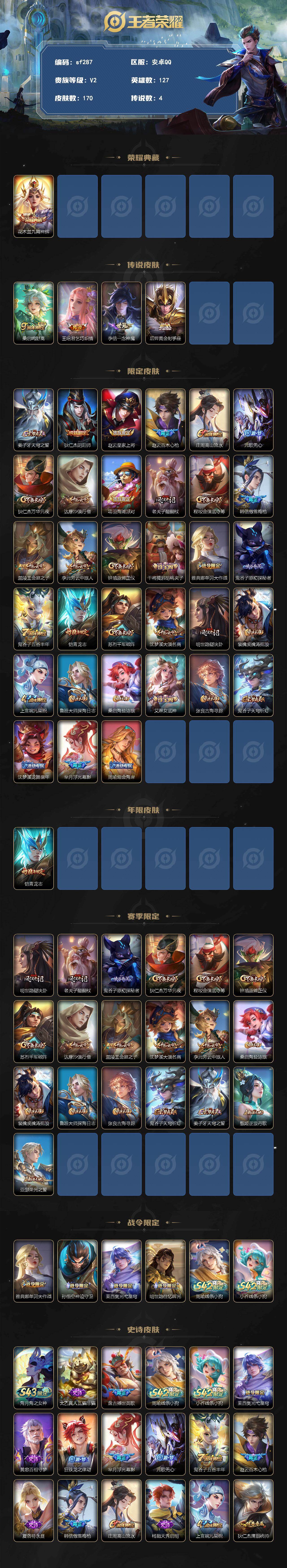 WZYYT4441027王者荣耀账号详情图2
