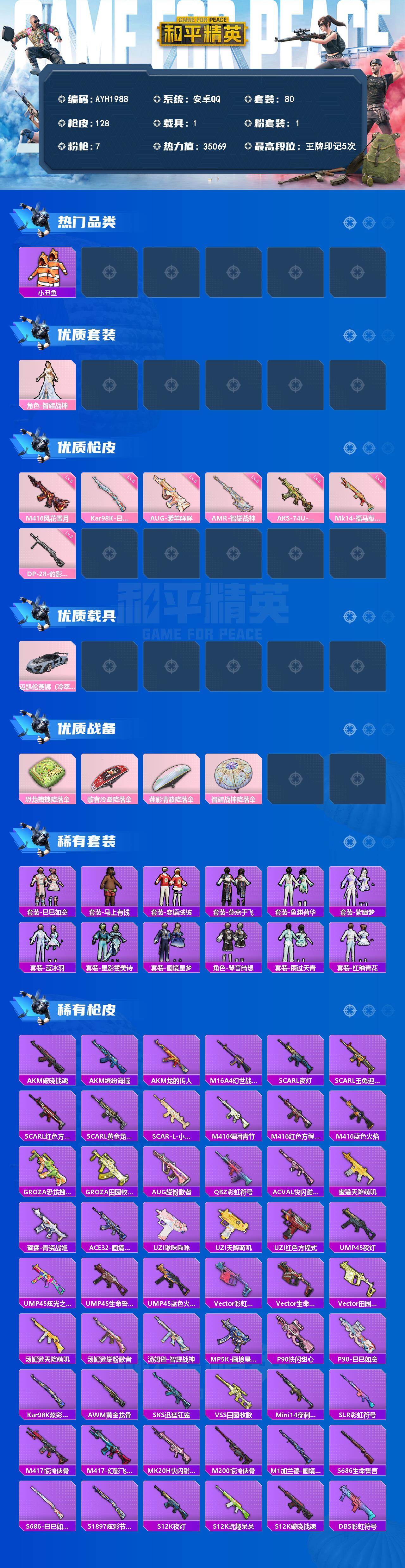 HPLX4264937和平精英账号详情图2