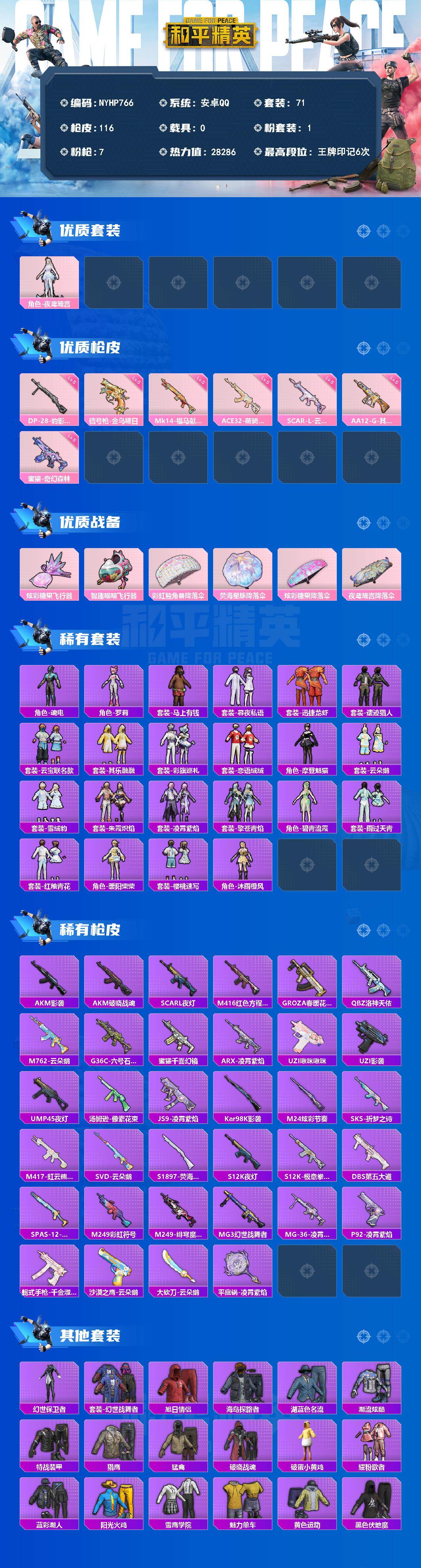 HPLX4265093和平精英账号详情图2