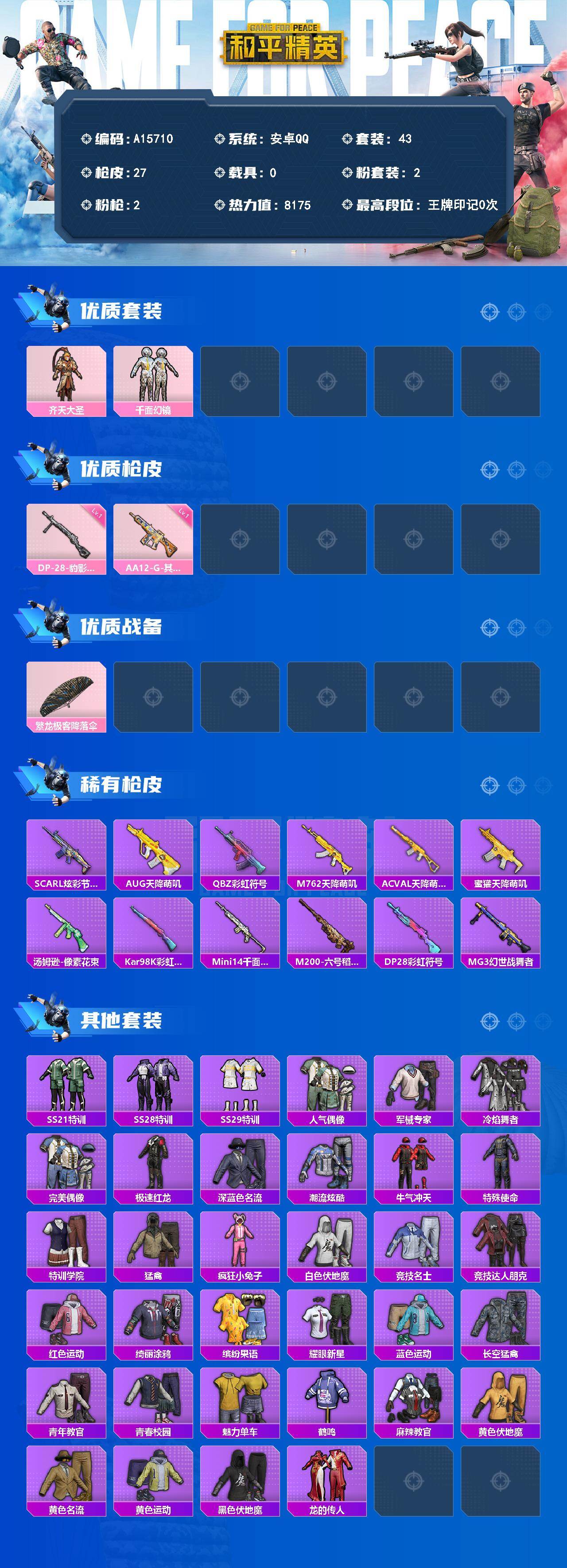 HPEY4265399和平精英账号详情图2