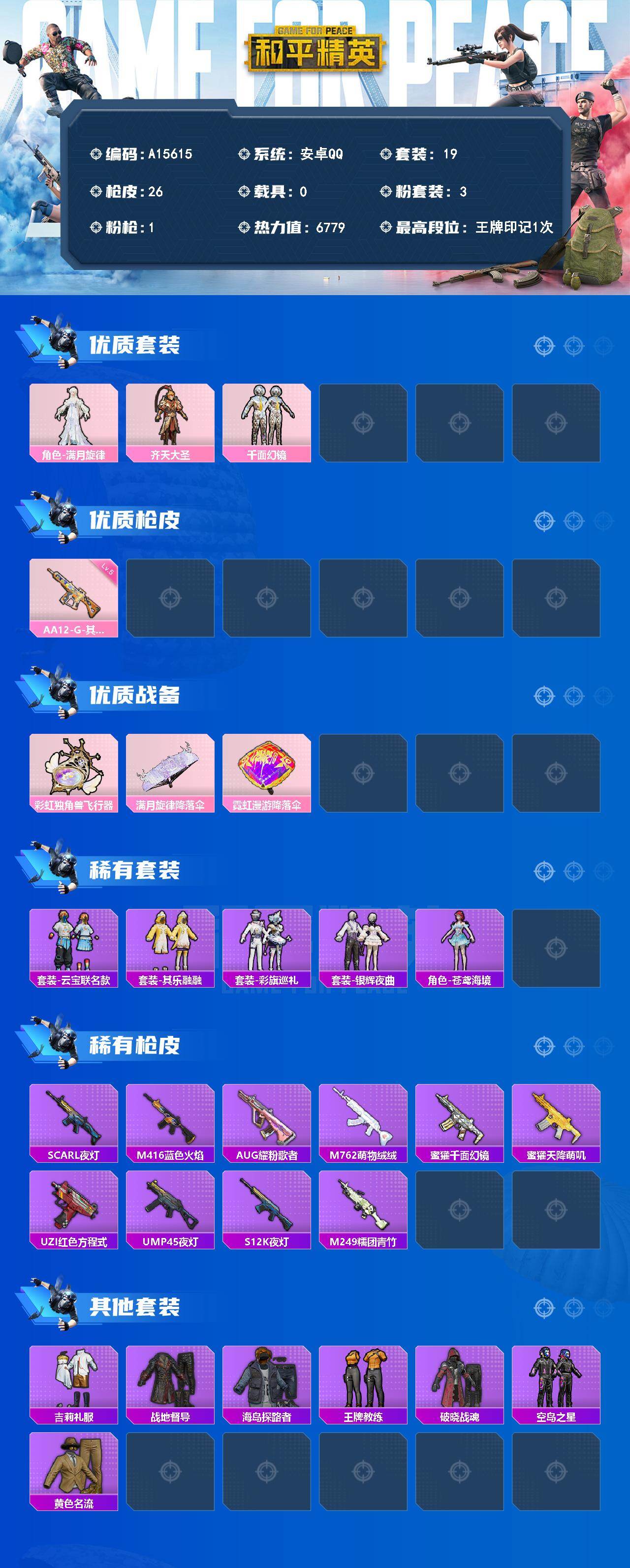 HPEY4265577和平精英账号详情图2