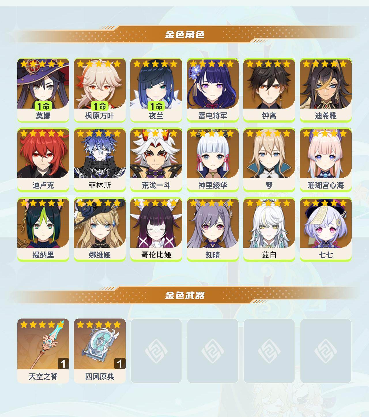 YSEY47943原神账号详情图3 YSEY47943原神账号详情图3
