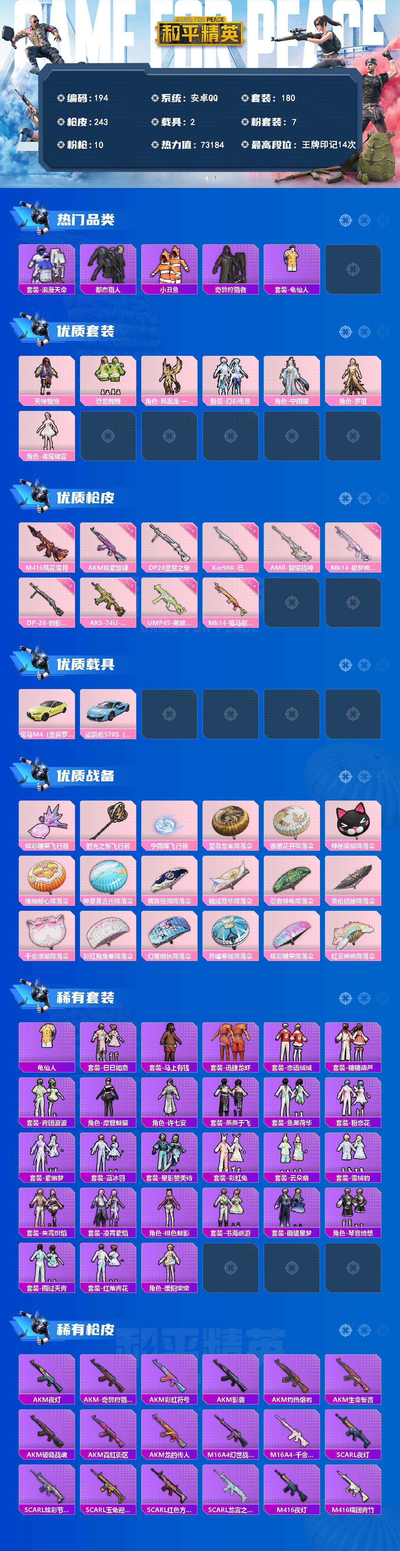 HPLX4296283和平精英账号详情图3