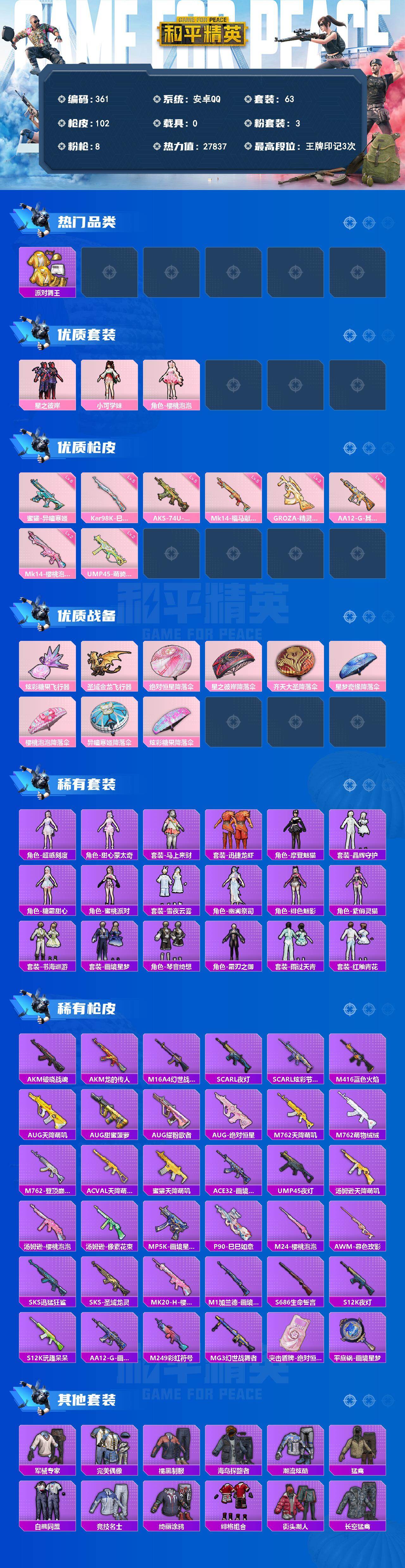 HPLX4296046和平精英账号详情图2
