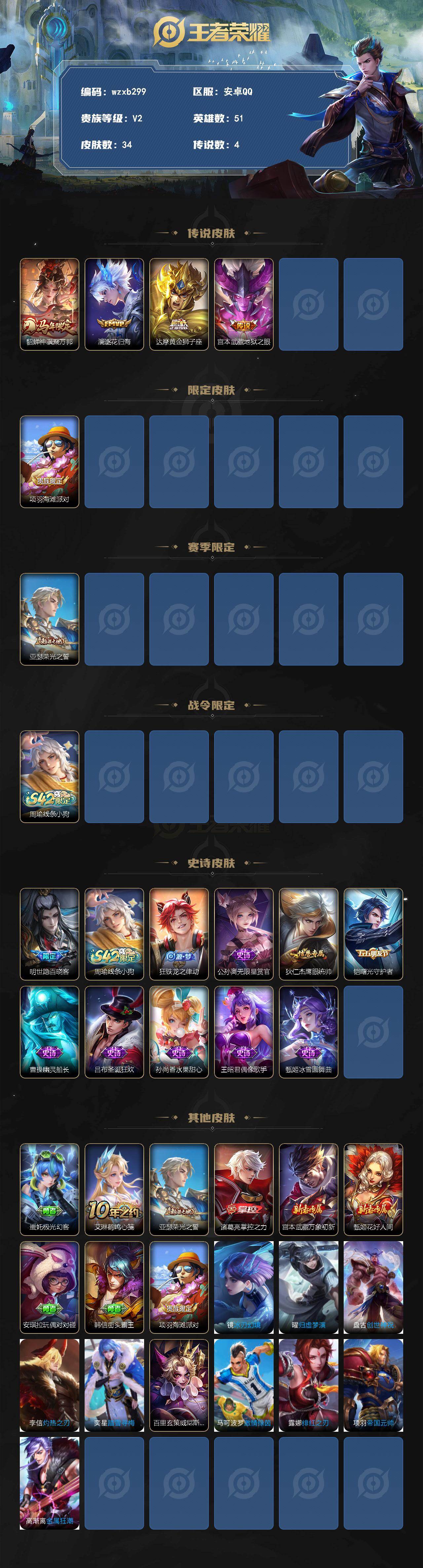 WZYYT4451195王者荣耀账号详情图2 WZYYT4451195王者荣耀账号详情图2