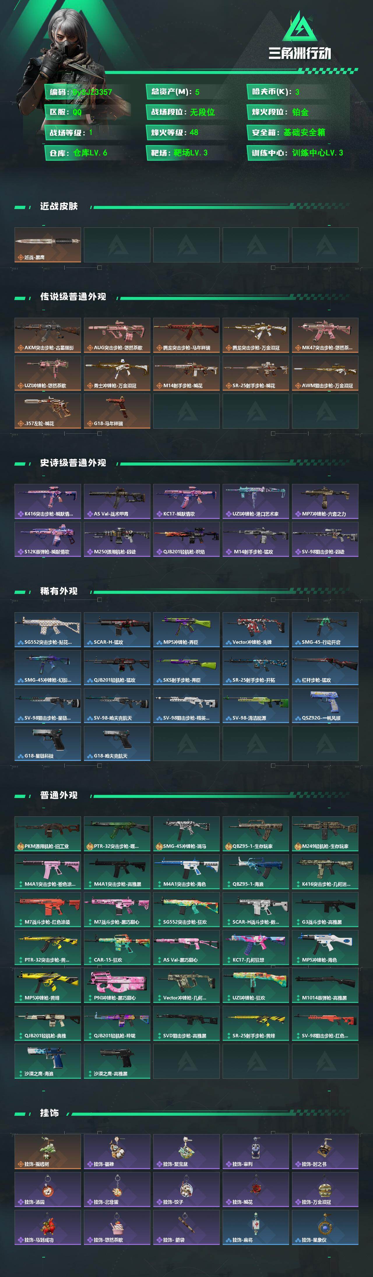 SJZYYT4187374三角洲行动账号详情图2 SJZYYT4187374三角洲行动账号详情图2