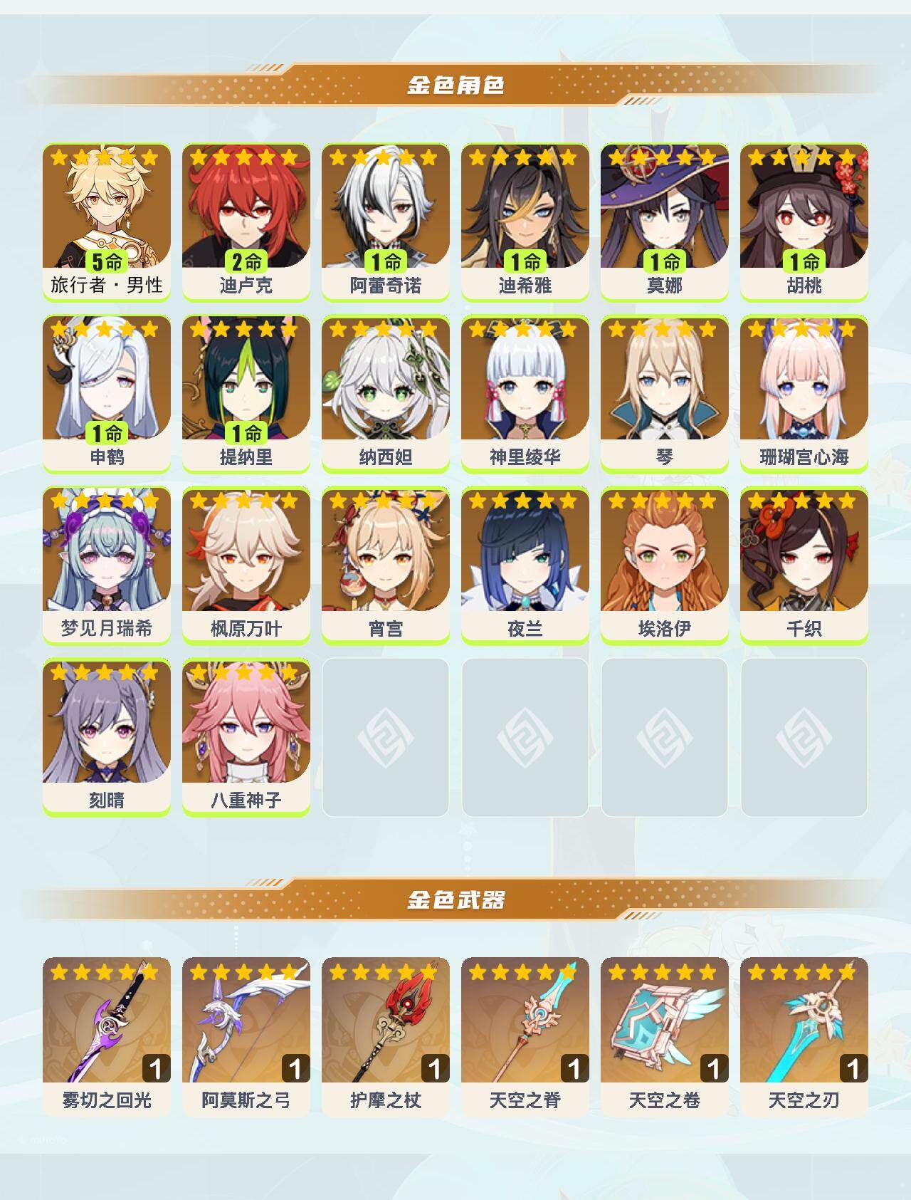YSEY48249原神账号详情图3 YSEY48249原神账号详情图3