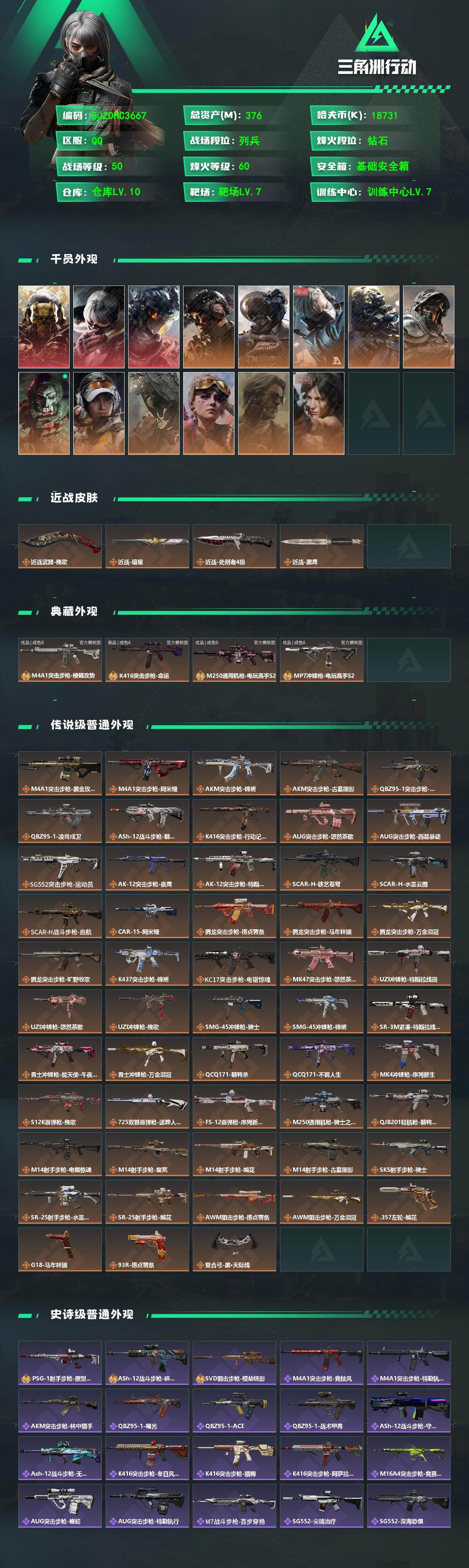 SJZQM4191460三角洲行动账号详情图4 SJZQM4191460三角洲行动账号详情图4