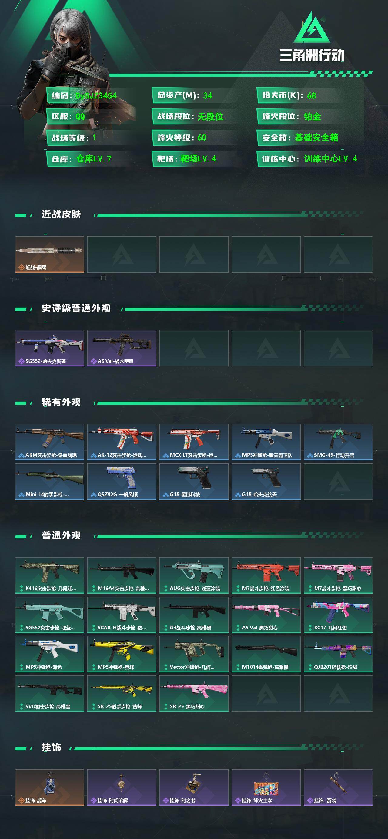 SJZYYT4191160三角洲行动账号详情图2 SJZYYT4191160三角洲行动账号详情图2
