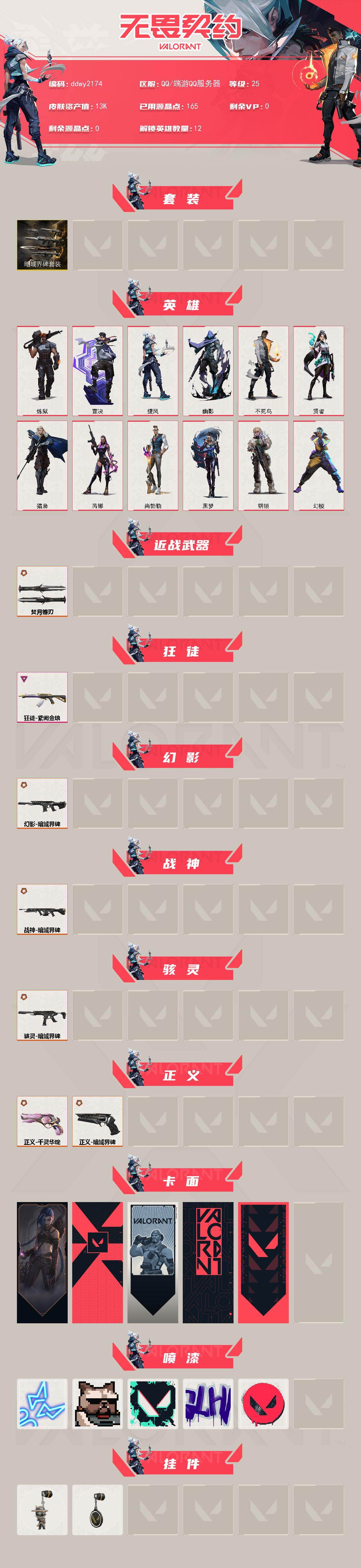 WWQYYT474490无畏契约账号详情图2 WWQYYT474490无畏契约账号详情图2