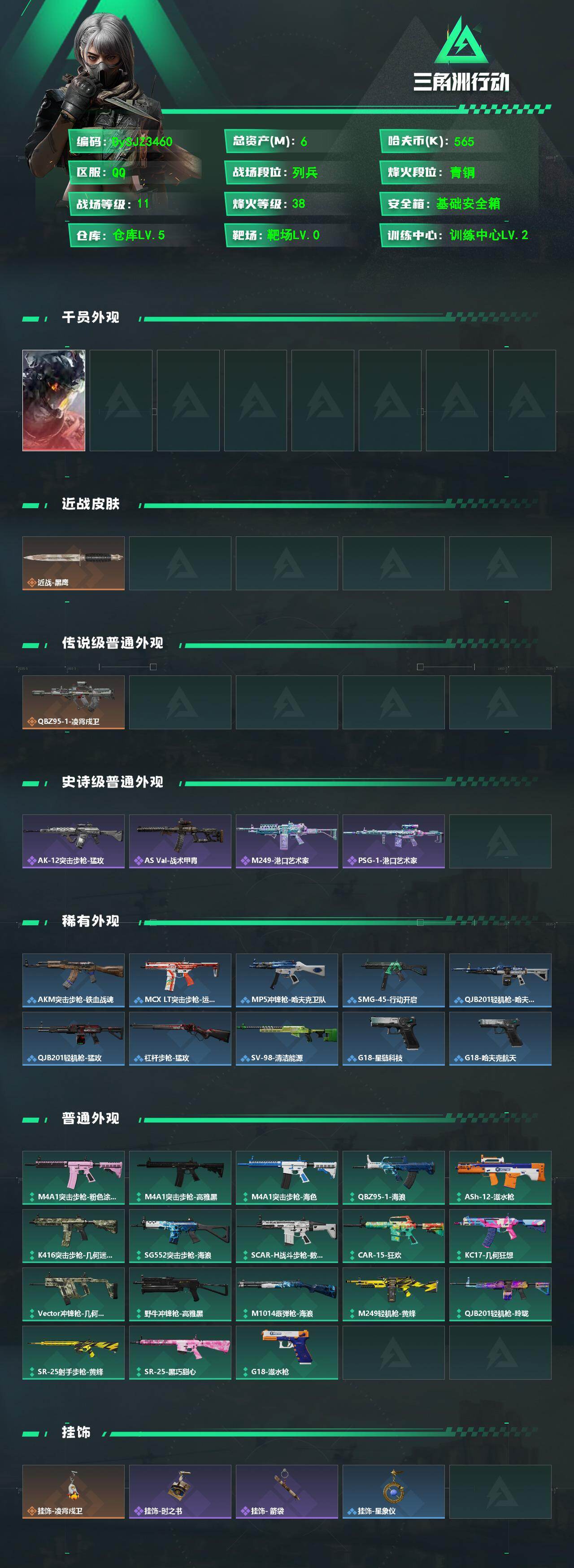 SJZYYT4191274三角洲行动账号详情图2 SJZYYT4191274三角洲行动账号详情图2