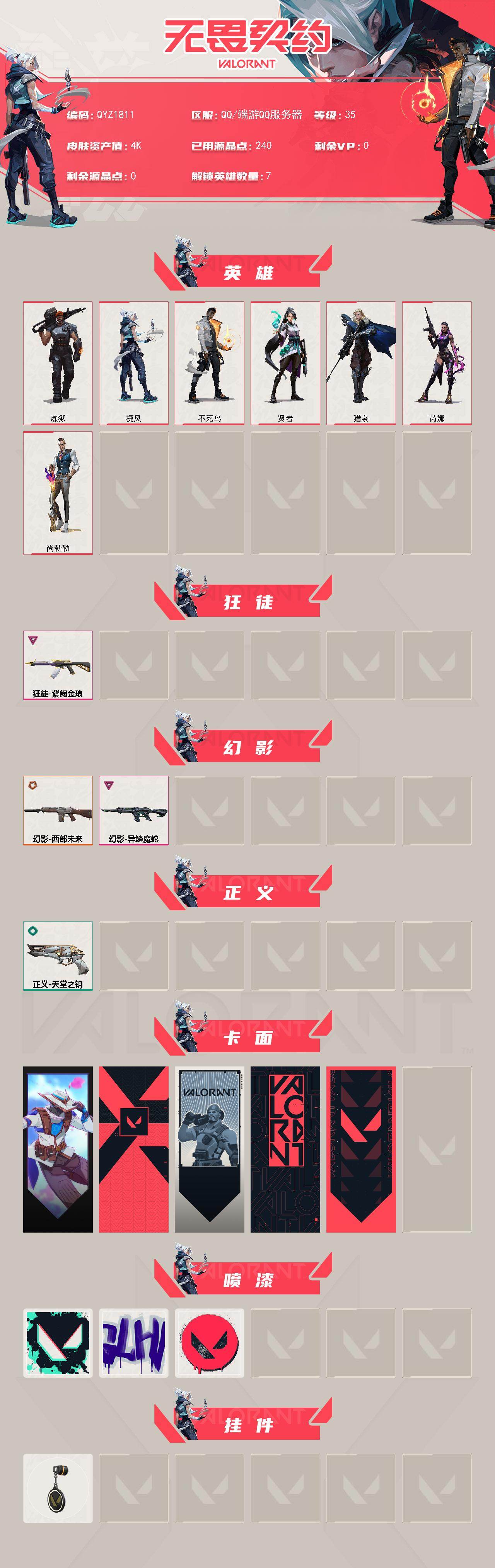 WWQEY474844无畏契约账号详情图2 WWQEY474844无畏契约账号详情图2
