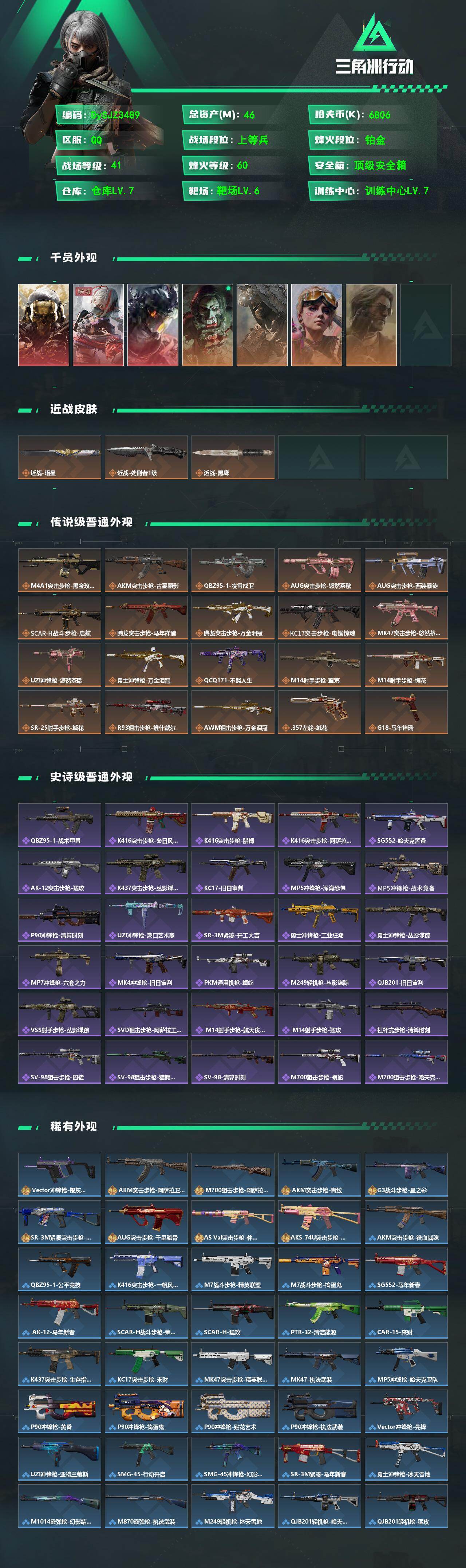 SJZYYT4192640三角洲行动账号详情图2 SJZYYT4192640三角洲行动账号详情图2