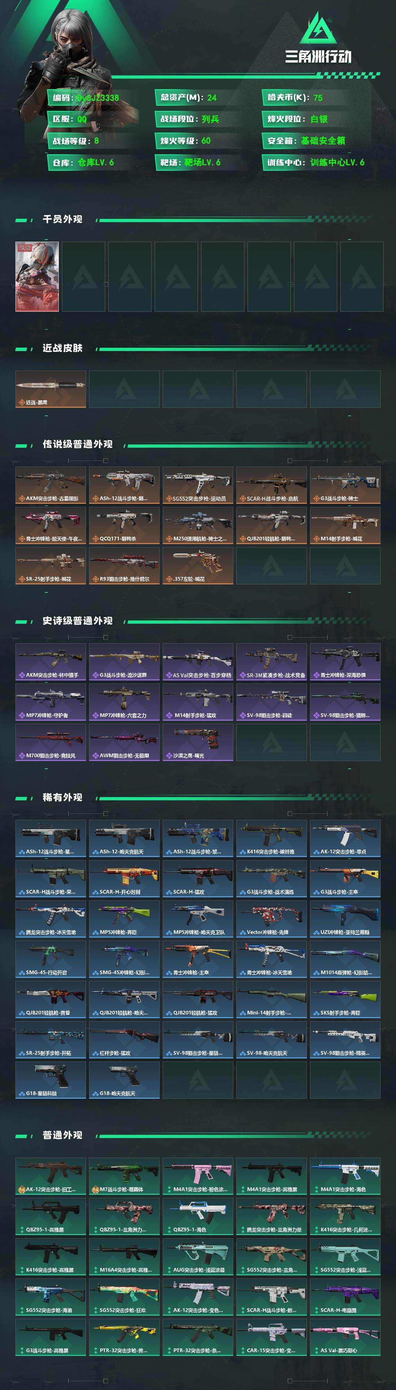 SJZYYT4192830三角洲行动账号详情图2 SJZYYT4192830三角洲行动账号详情图2