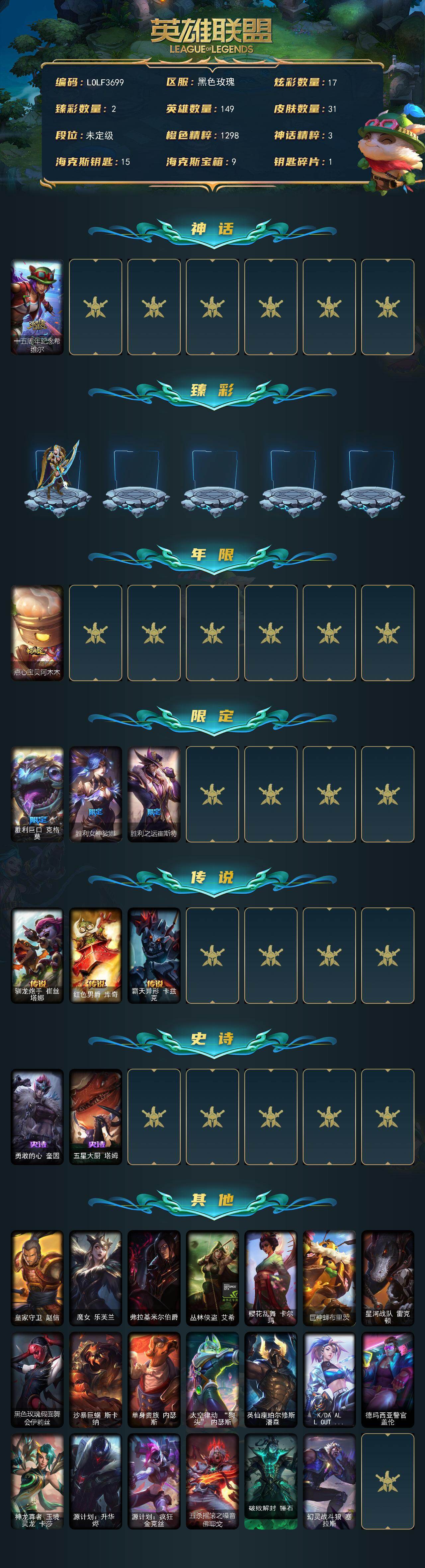 LOLEY438545英雄联盟账号详情图2