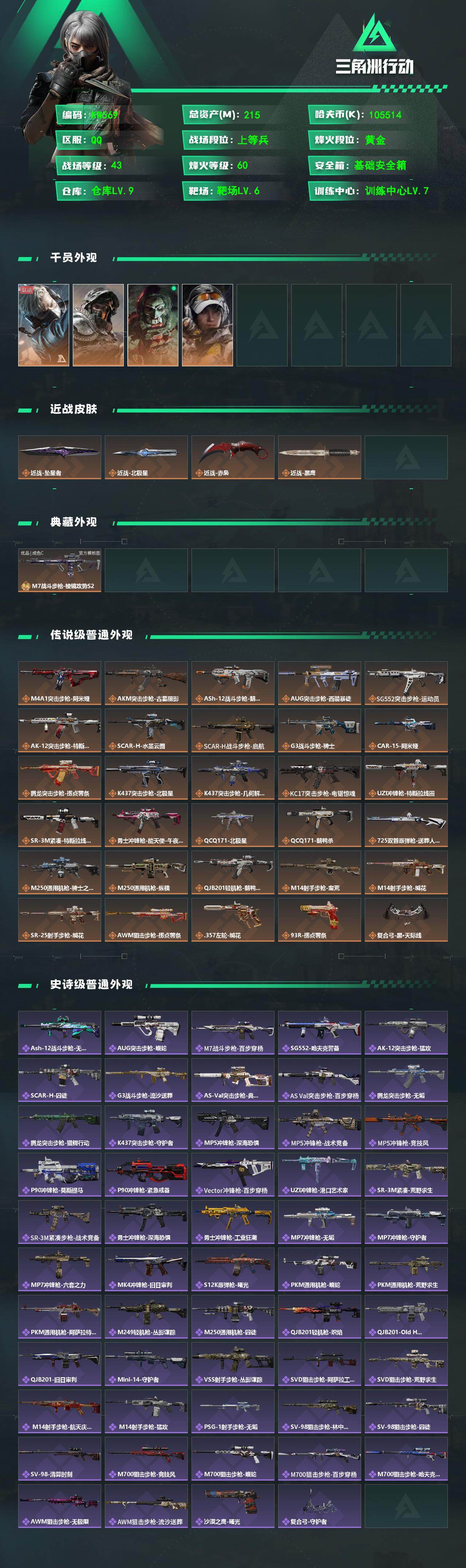 SJZEY4193720三角洲行动账号详情图3 SJZEY4193720三角洲行动账号详情图3