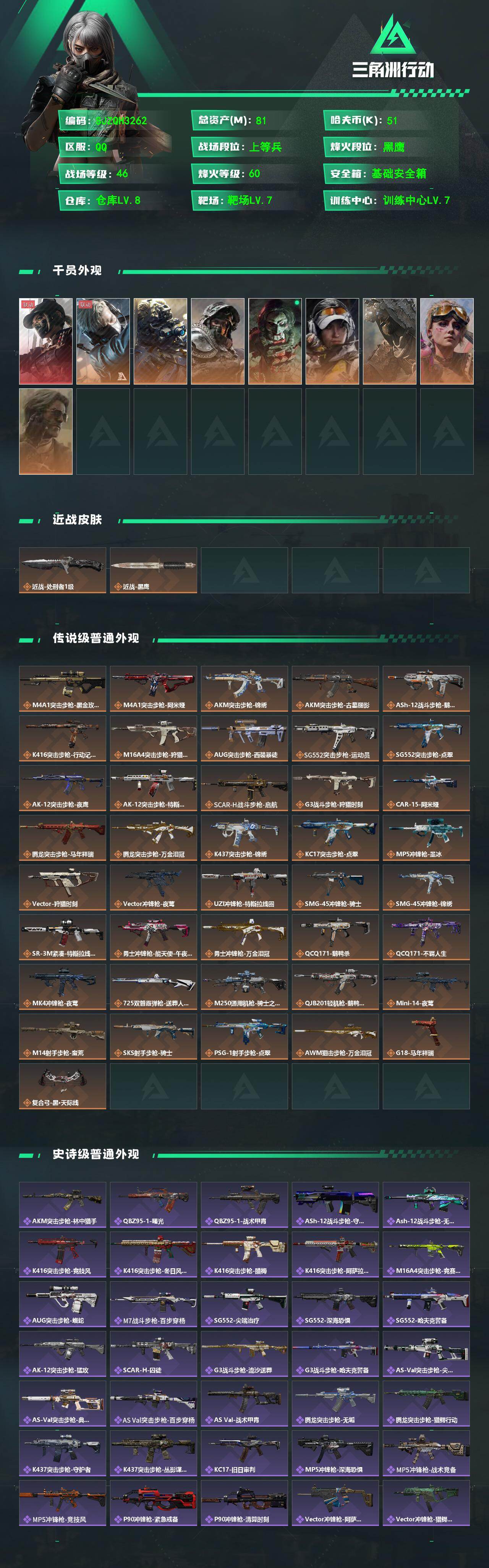 SJZQM4194597三角洲行动账号详情图3 SJZQM4194597三角洲行动账号详情图3
