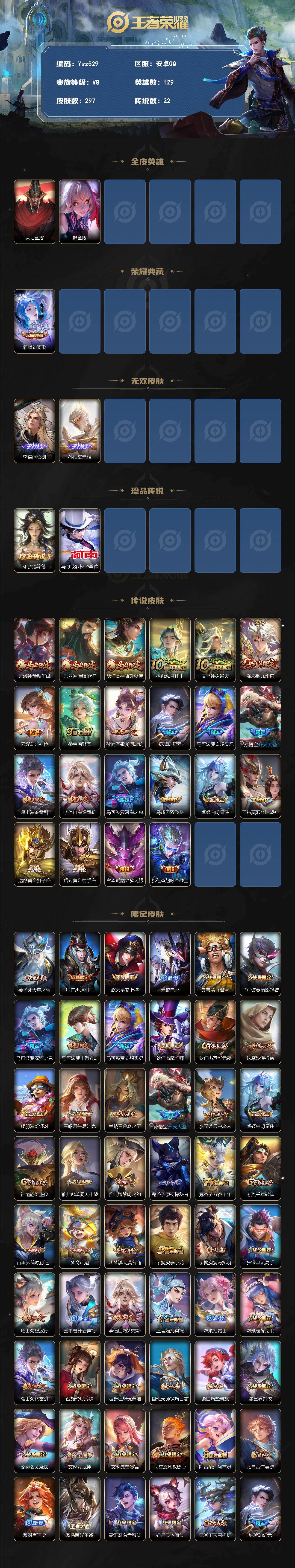 WZQM4483294王者荣耀账号详情图3 WZQM4483294王者荣耀账号详情图3