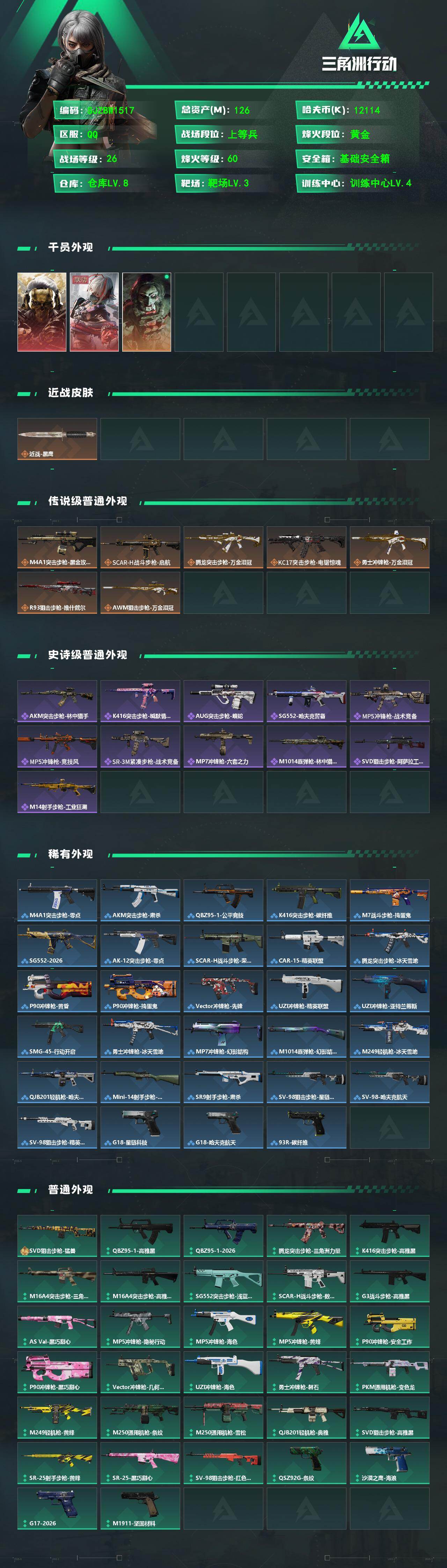 SJZQM4194703三角洲行动账号详情图3