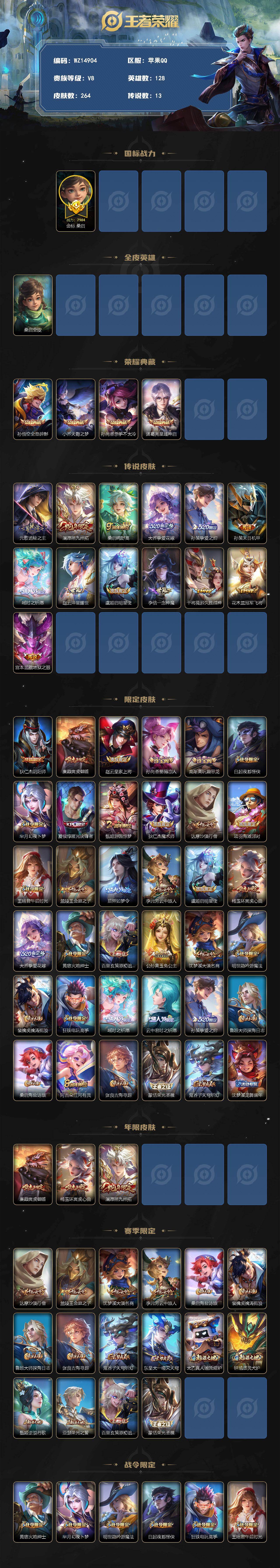 WZQM4494922王者荣耀账号详情图3