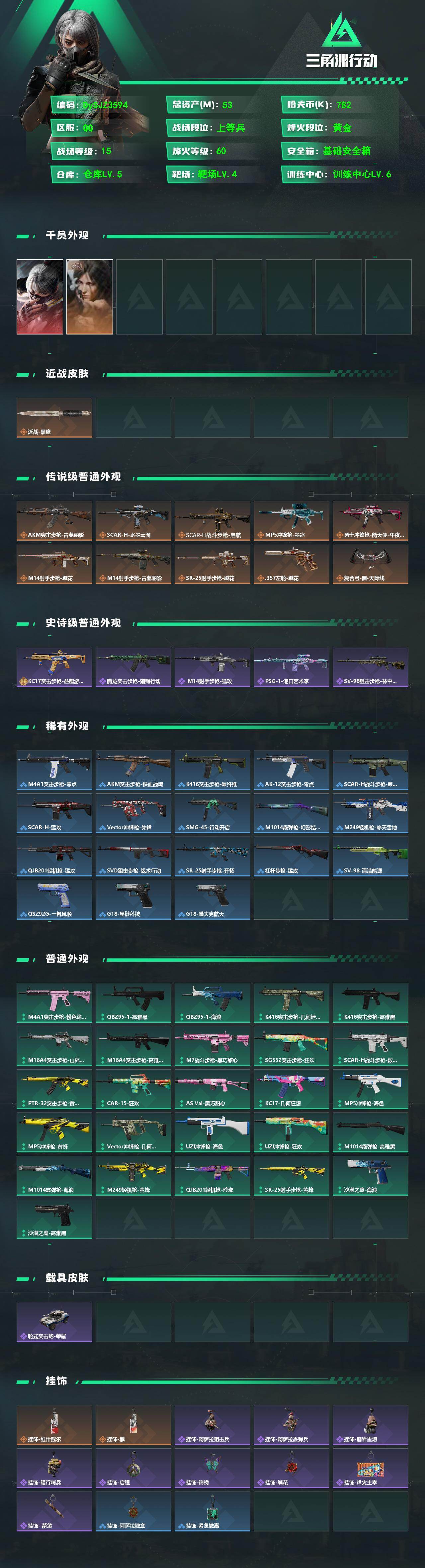 SJZYYT4196610三角洲行动账号详情图2
