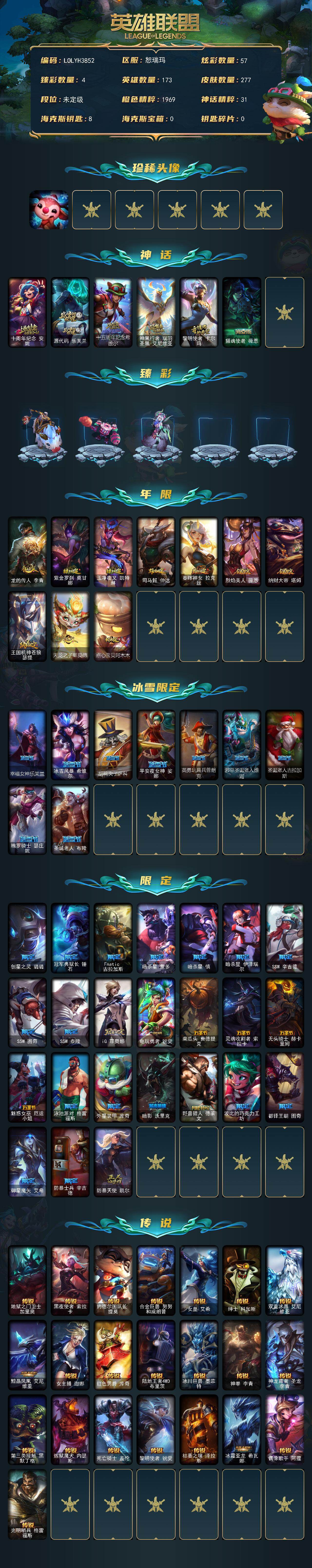 LOLEY438911英雄联盟账号详情图2 LOLEY438911英雄联盟账号详情图2