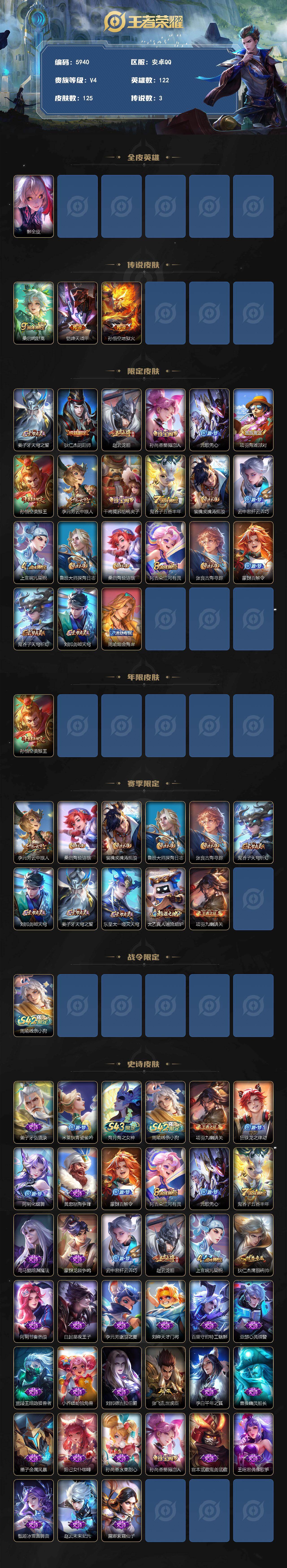 WZJZ4488327王者荣耀账号详情图2