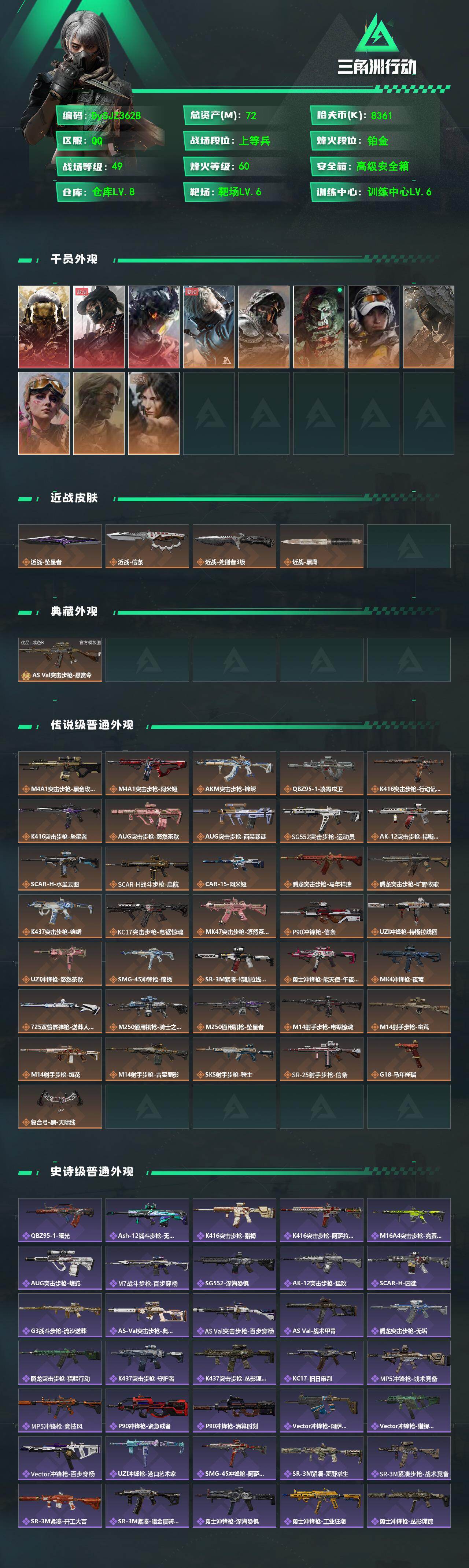 SJZYYT4197941三角洲行动账号详情图2 SJZYYT4197941三角洲行动账号详情图2
