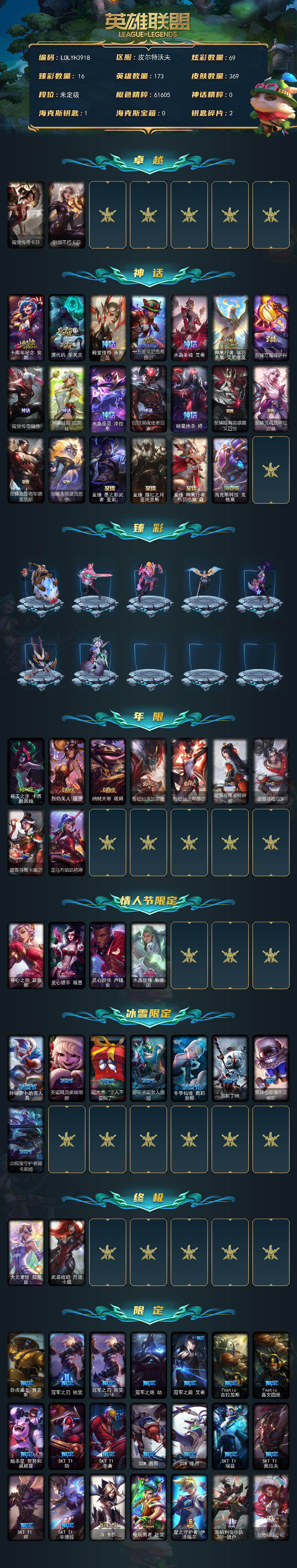 LOLQM439350英雄联盟账号详情图3 LOLQM439350英雄联盟账号详情图3