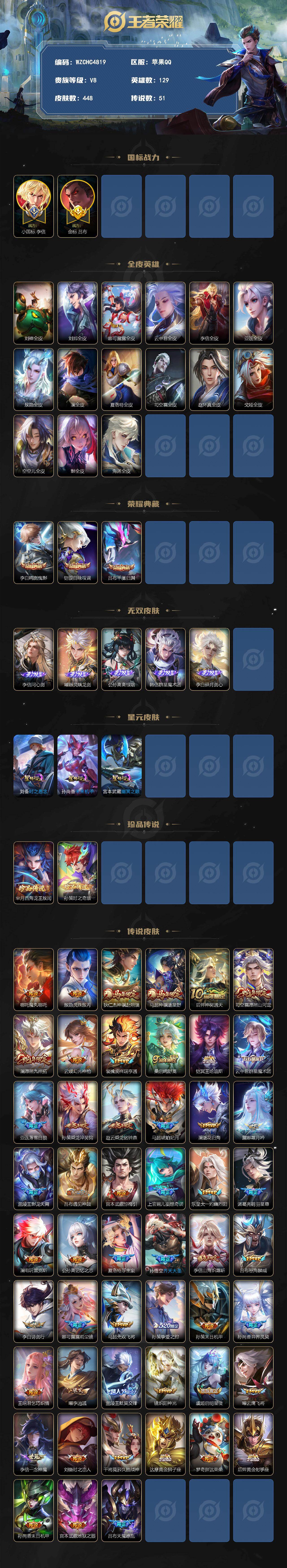 WZEY4486359王者荣耀账号详情图2 WZEY4486359王者荣耀账号详情图2