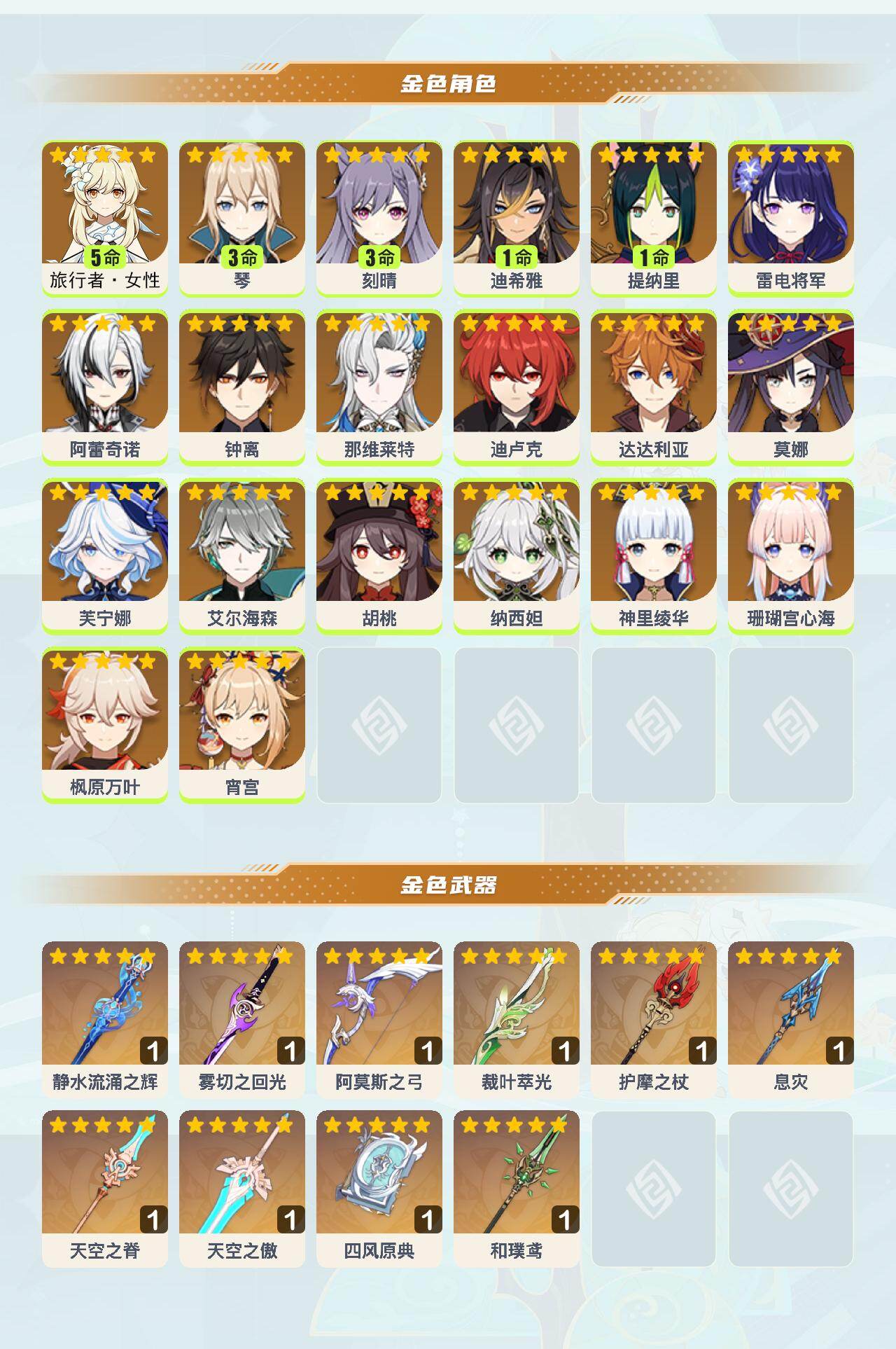 YSEY48544原神账号详情图3 YSEY48544原神账号详情图3