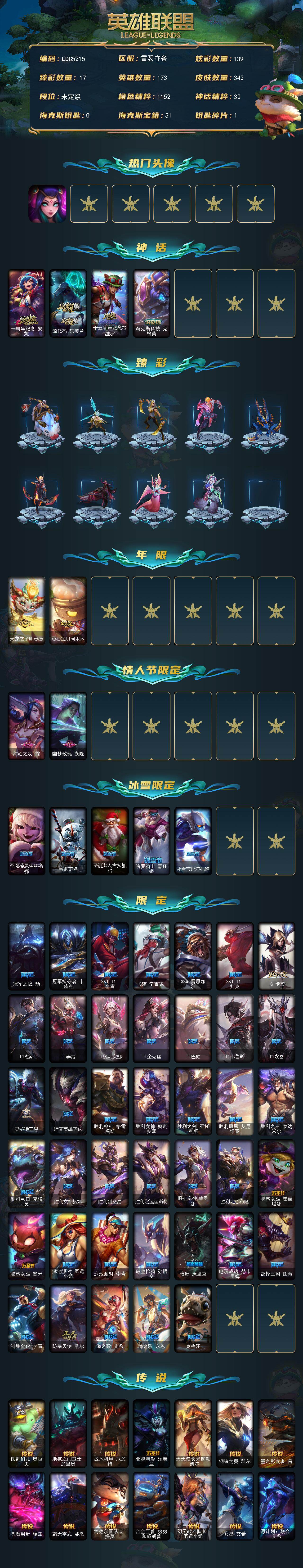 LOLEY439422英雄联盟账号详情图2 LOLEY439422英雄联盟账号详情图2