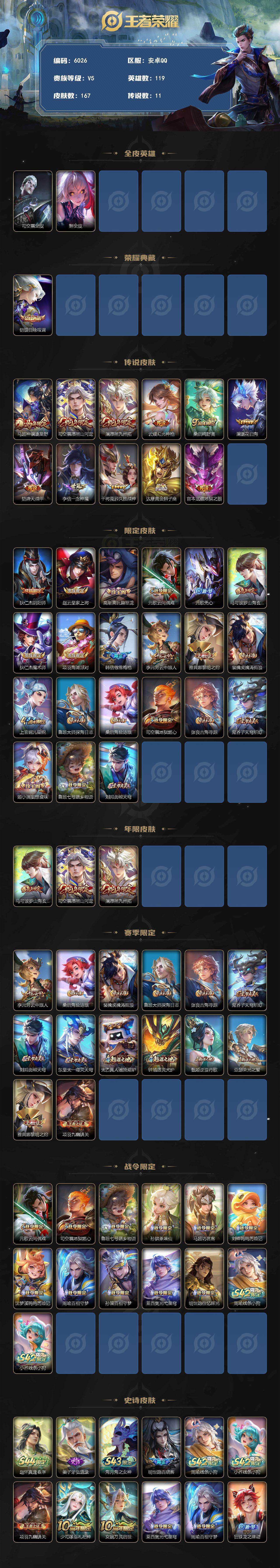 WZJZ4495439王者荣耀账号详情图2