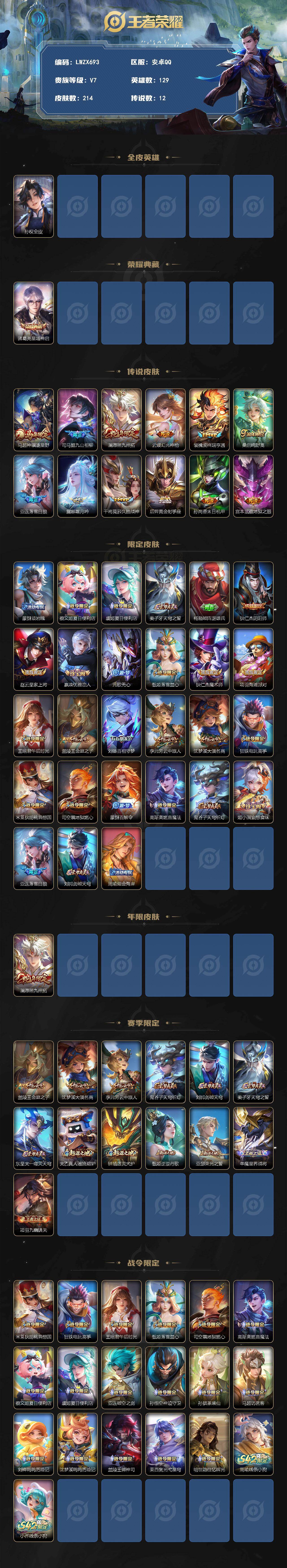 WZLE4487806王者荣耀账号详情图2