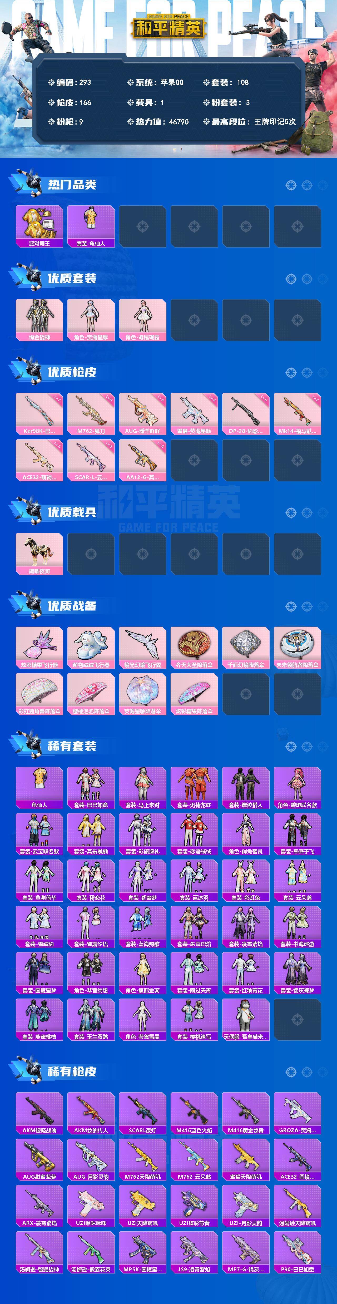 HPQM4296422和平精英账号详情图4