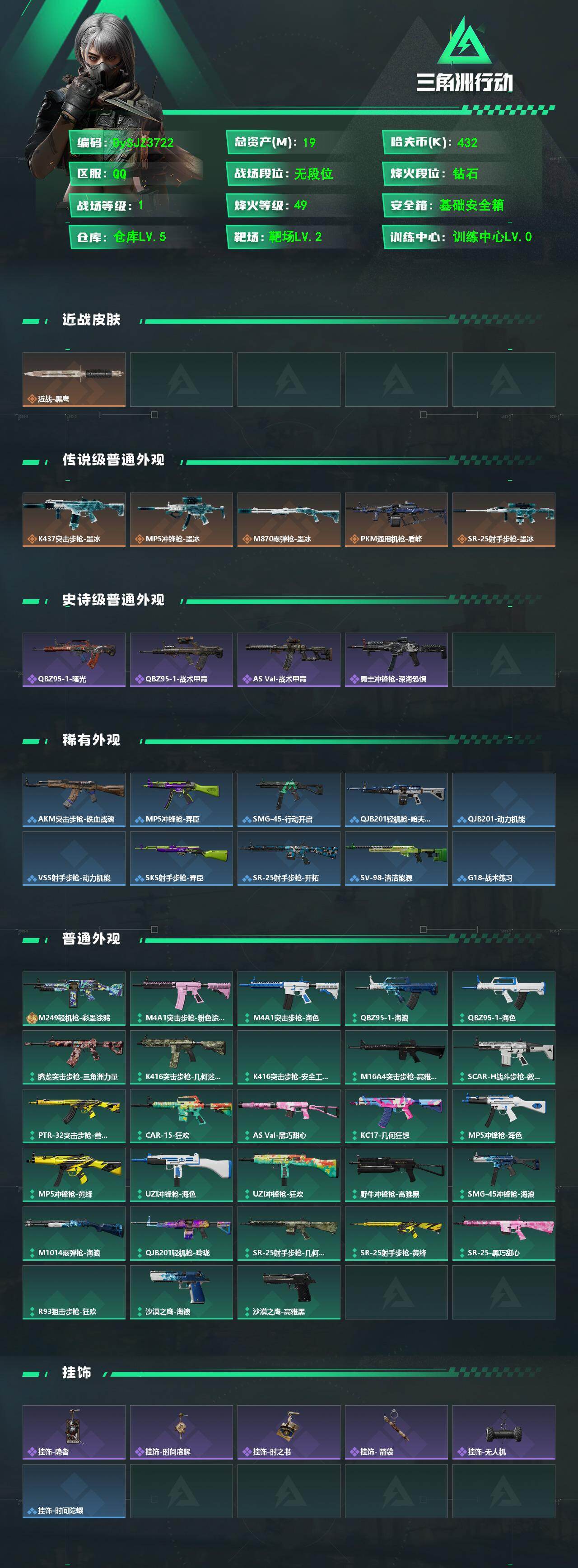 SJZYYT4203557三角洲行动账号详情图2 SJZYYT4203557三角洲行动账号详情图2