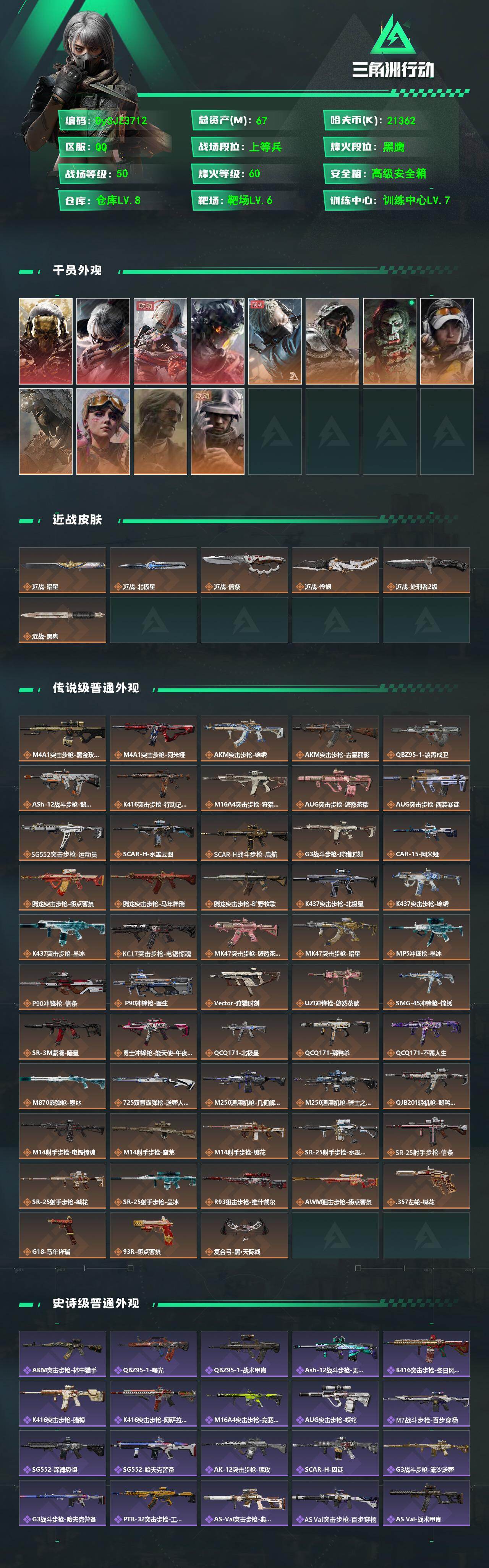 SJZYYT4203424三角洲行动账号详情图2 SJZYYT4203424三角洲行动账号详情图2