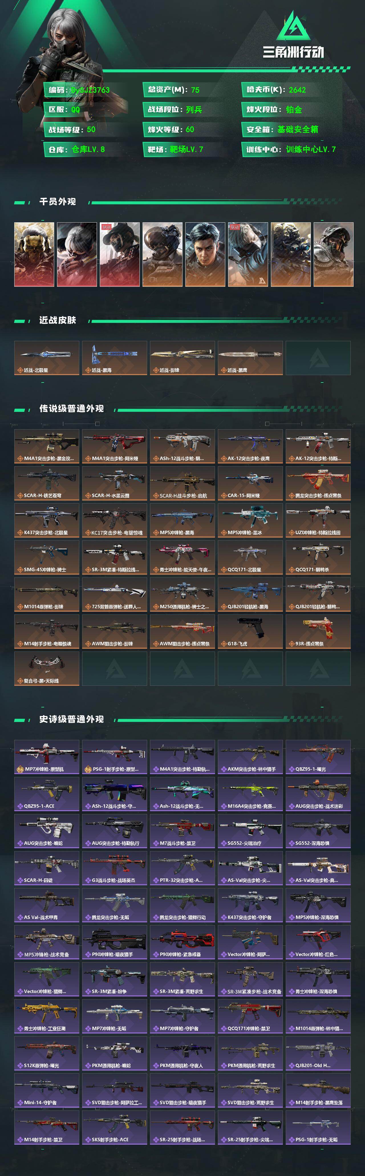 SJZYYT4204703三角洲行动账号详情图2 SJZYYT4204703三角洲行动账号详情图2