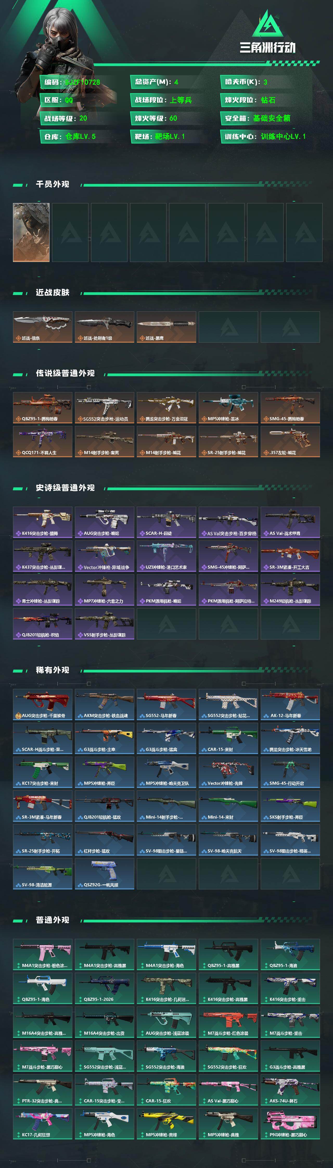 SJZQM4205490三角洲行动账号详情图3