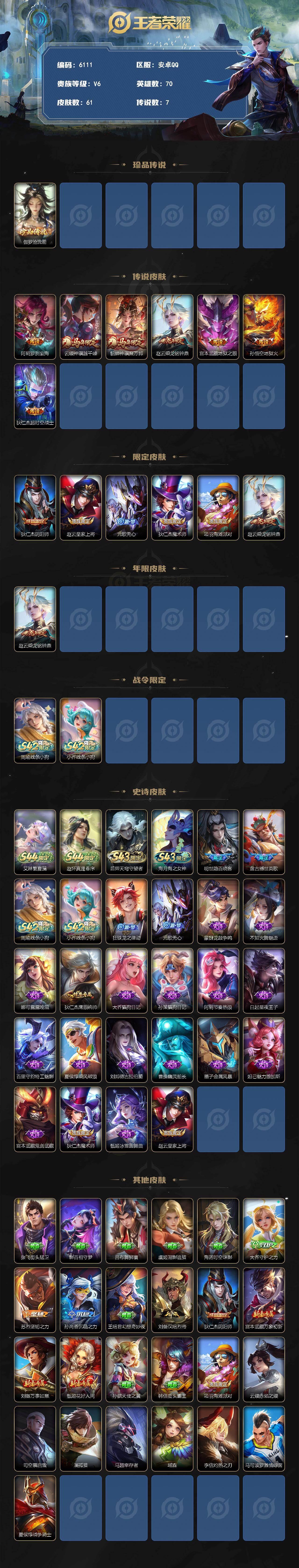 WZJZ4505511王者荣耀账号详情图2 WZJZ4505511王者荣耀账号详情图2