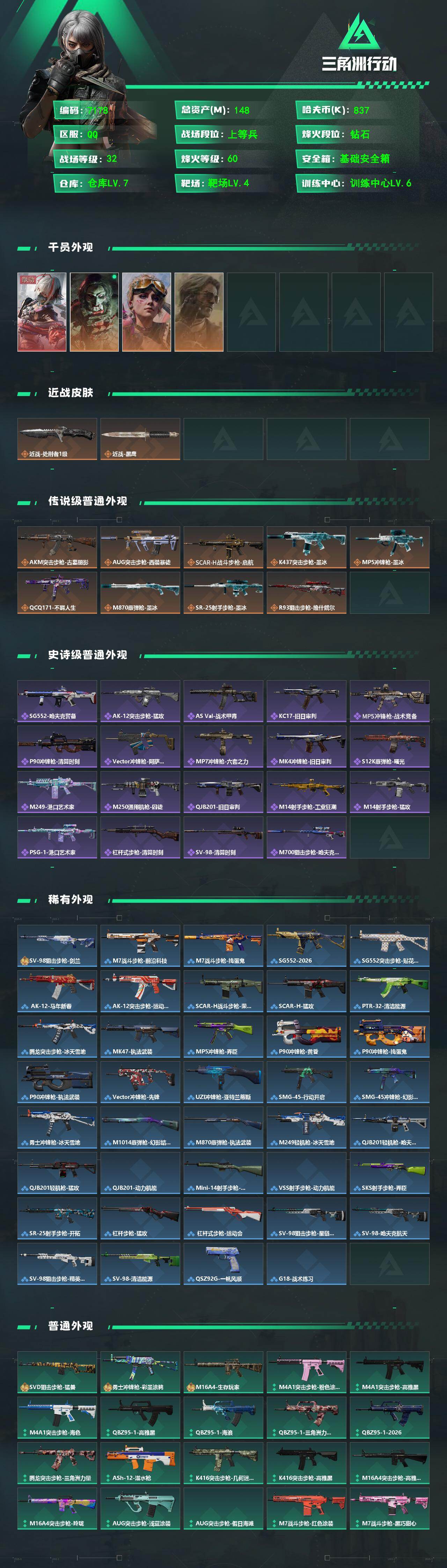 SJZQM4211387三角洲行动账号详情图4