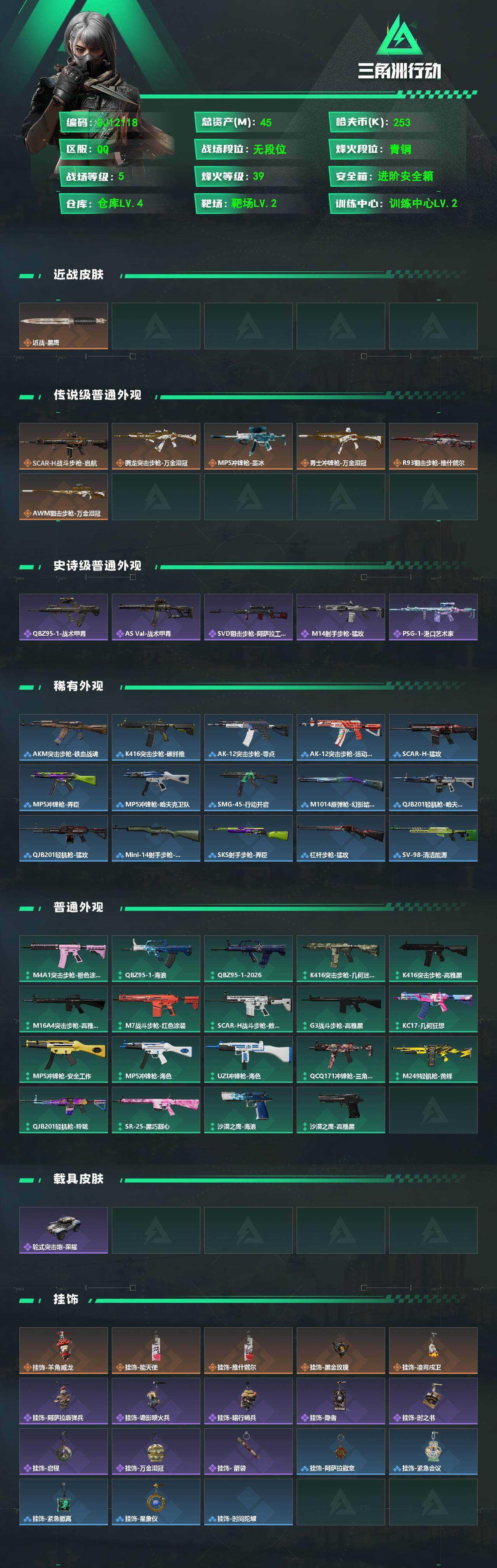 SJZEY4206155三角洲行动账号详情图2 SJZEY4206155三角洲行动账号详情图2