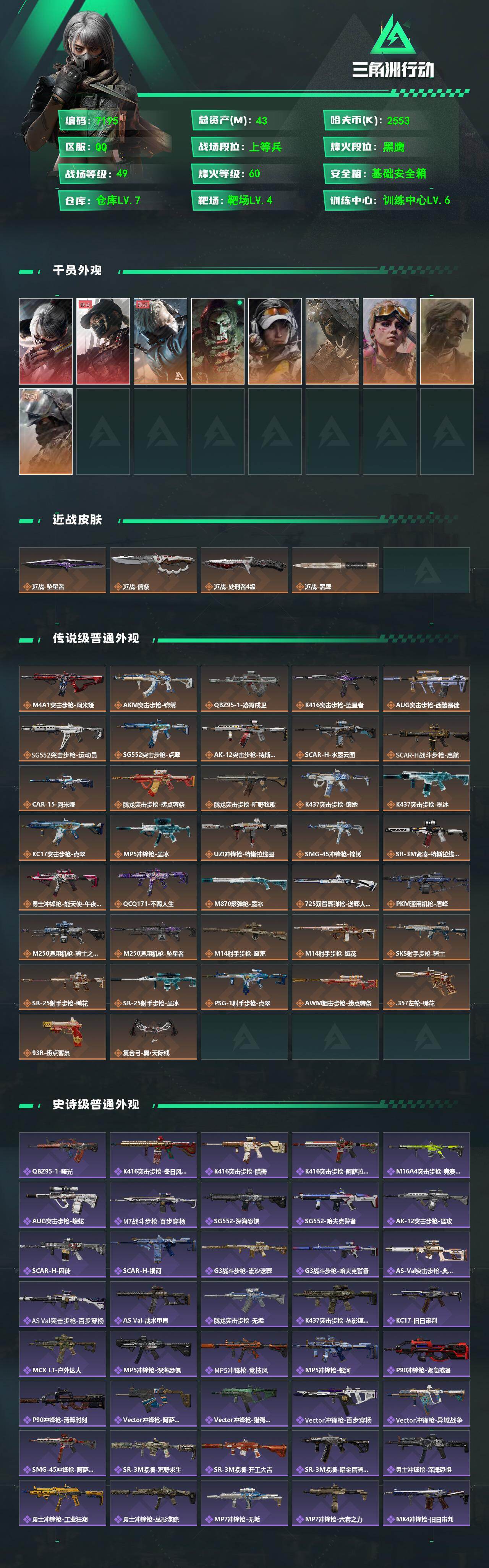 SJZQM4214887三角洲行动账号详情图4 SJZQM4214887三角洲行动账号详情图4