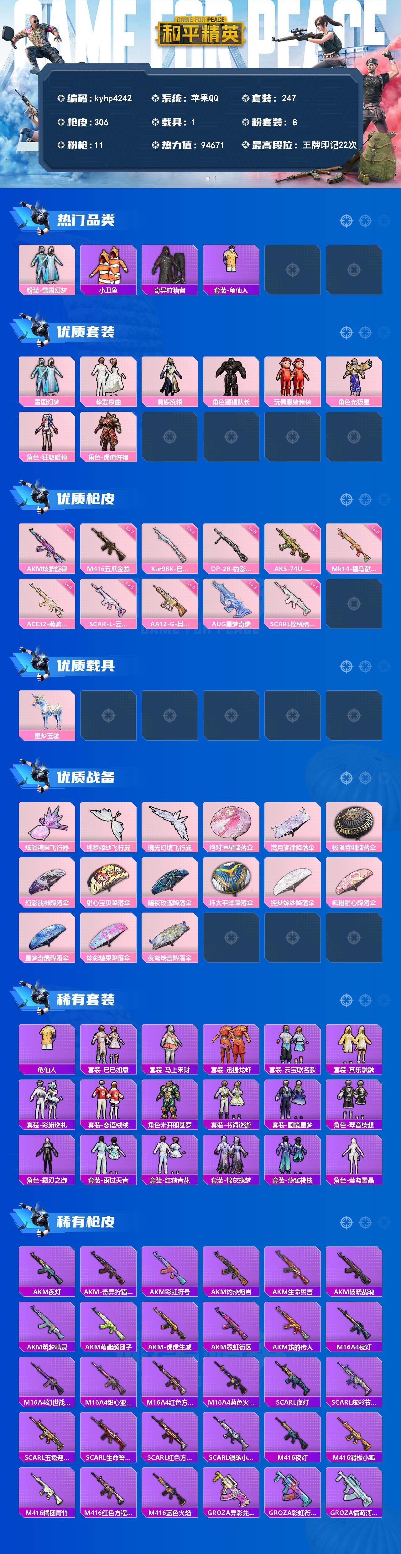 HPLX4295780和平精英账号详情图2