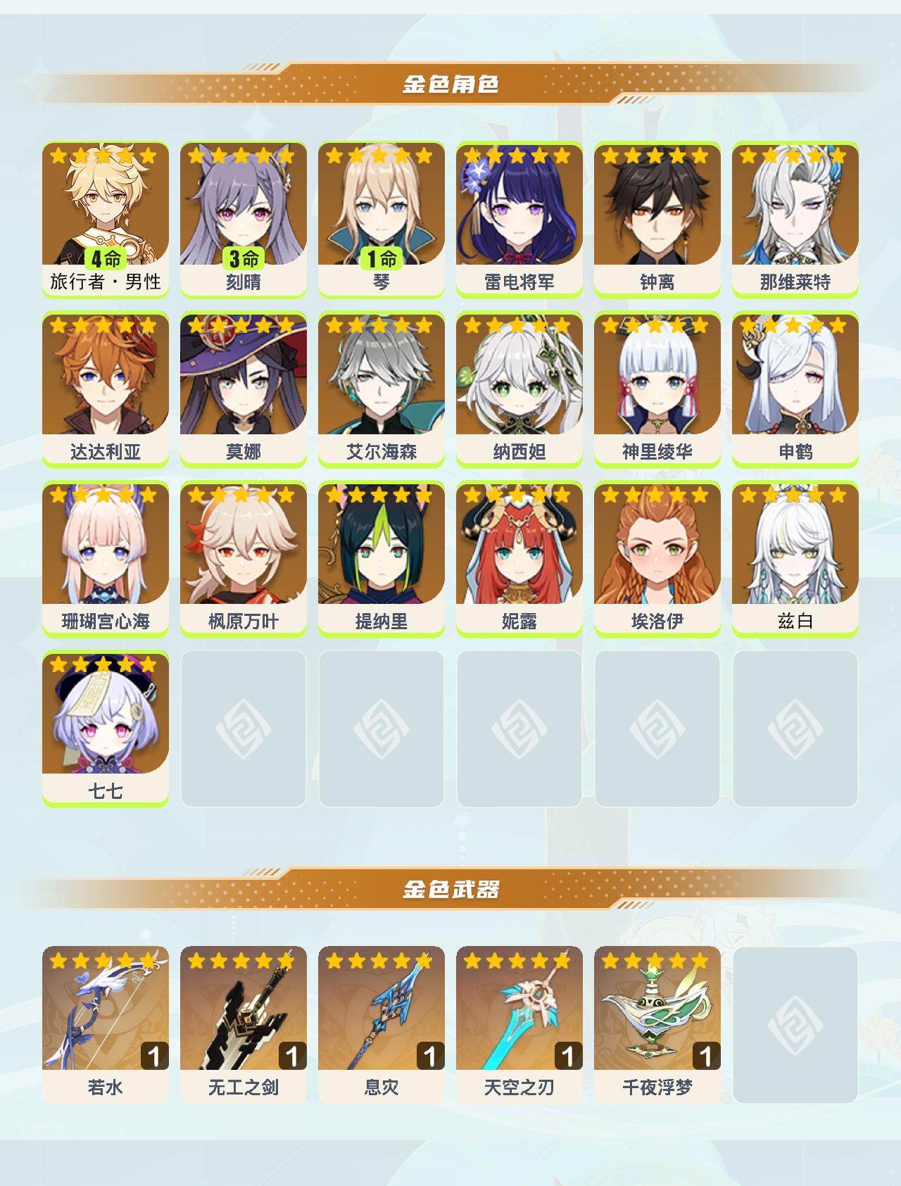 YSEY48927原神账号详情图3