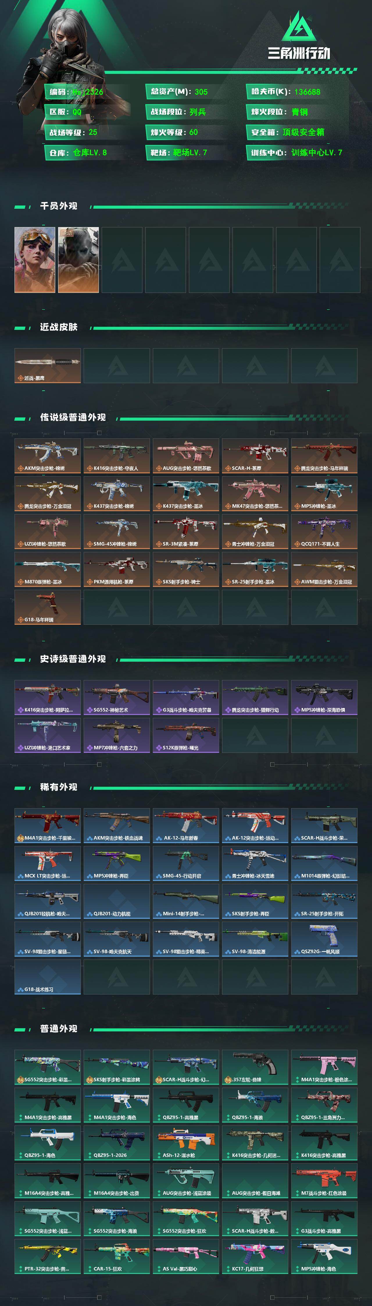 SJZQM4212713三角洲行动账号详情图3